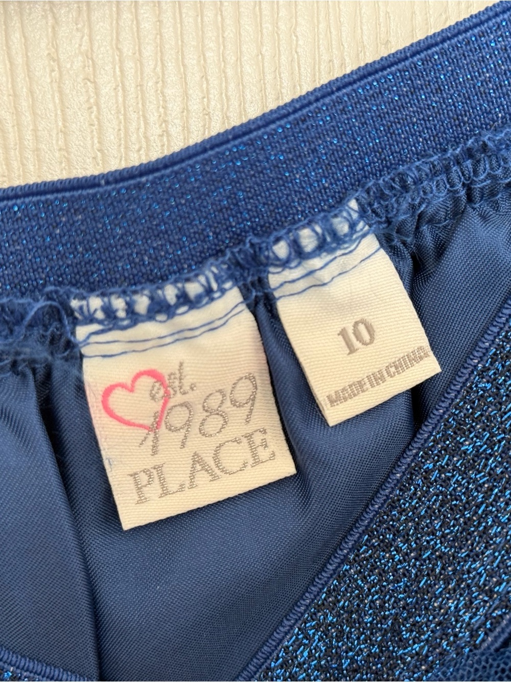 Girls The Children’s Place Navy Tulle Skirt w/ 3D Floral Appliqué Size 10 - Picture 4 of 9